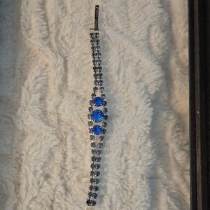 Elegant Blue Rhinestone Bracelet
